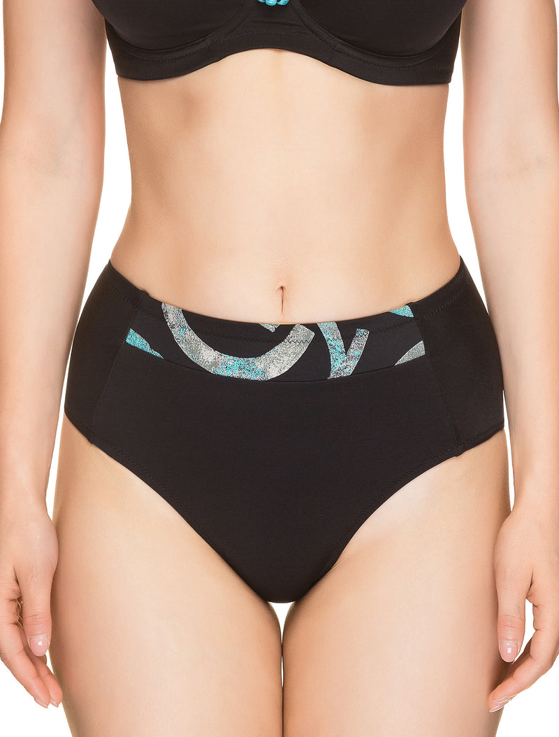 Lauma, Black Swimwear Bikini Bottom, On Model Front, 75H51