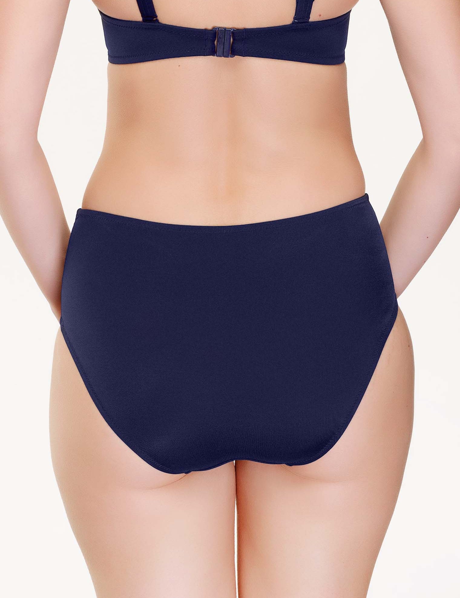 Lauma, Blue High Waist Bikini Panties, On Model Back, 75J51