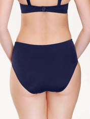 Lauma, Blue High Waist Bikini Panties, On Model Back, 75J51