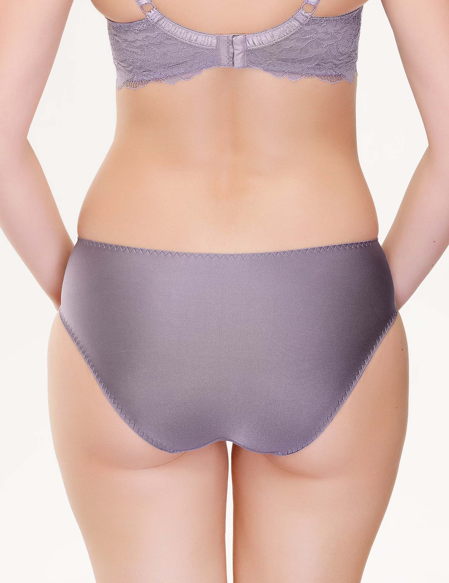 Lauma, Light Violet Mid Waist Panties, On Model Back, 79J52