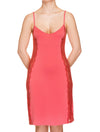 Lauma, Red Viscose Night Dress, On Model Front, 76H90