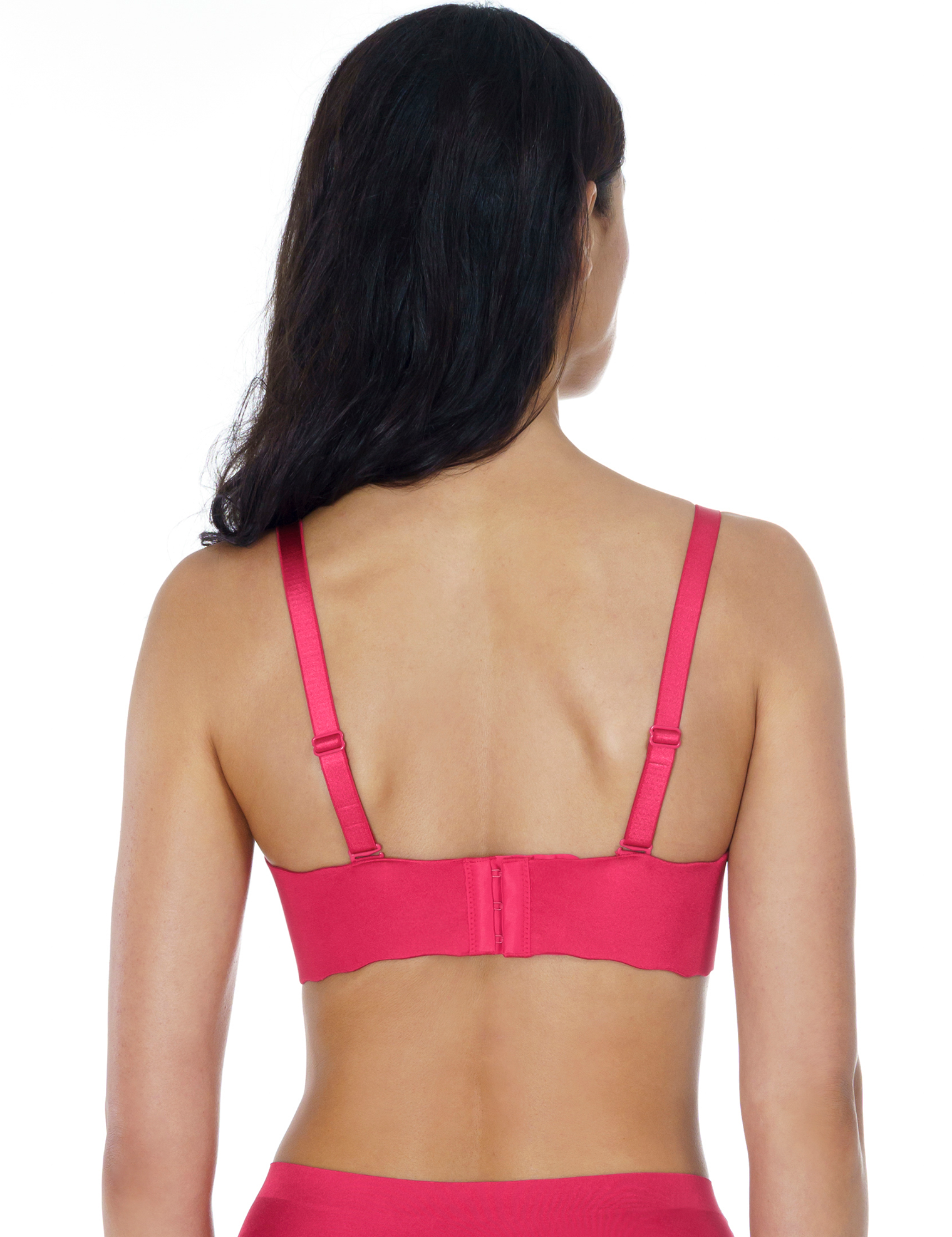 Lauma, Red Seamless Wireless One Piece T-Shirt Bra, On Model Back, 77D30