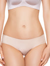 Lauma, Nude Seamless Mid Waist Hipster Panties, On Model Front, 77D53