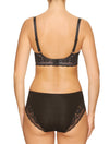 Lauma, Black Lace Half-padded Bra, On Model Back, 77G40