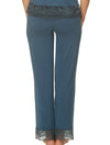 Lauma, Blue Viscose Pyjama Pants, On Model Back, 77G58