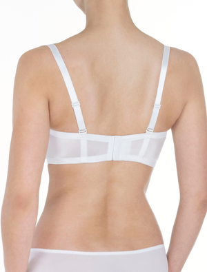 Lauma, White Balconette Bra, On Model Back, 77J30