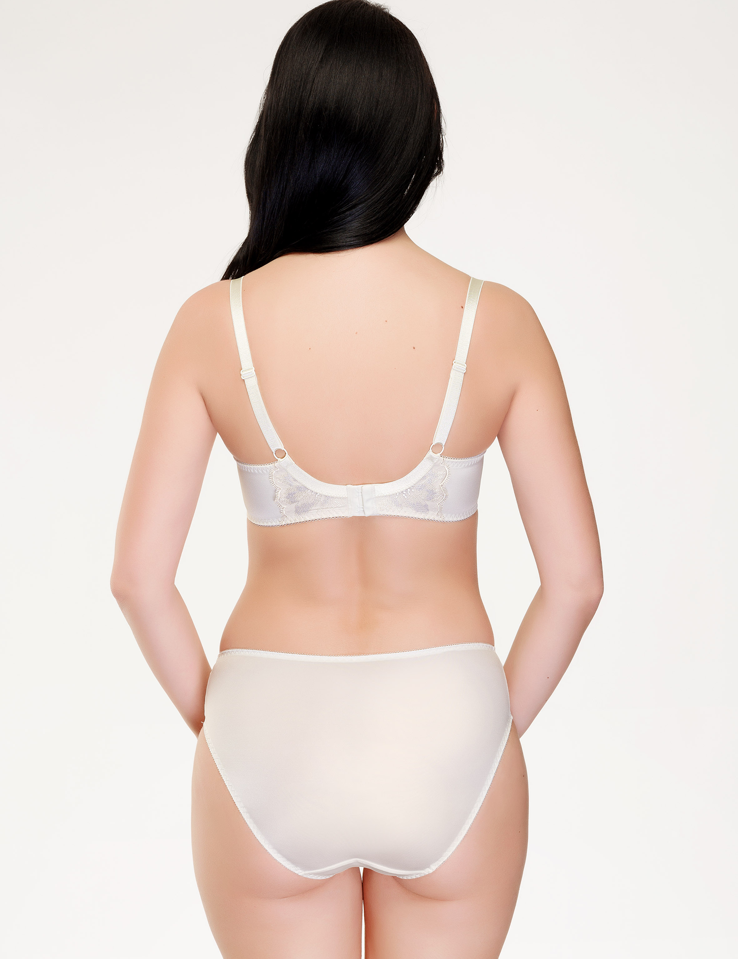 Lauma, Ivory Mid Waist Panties, On Model Back, 78J50