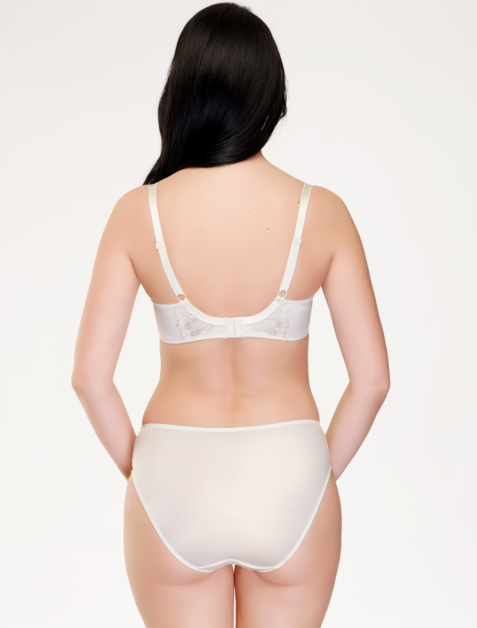 Lauma, Ivory Mid Waist Panties, On Model Back, 78J50