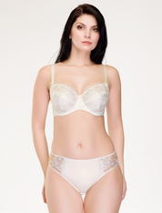 Lauma, Ivory Mid Waist Panties, On Model Front, 78J50