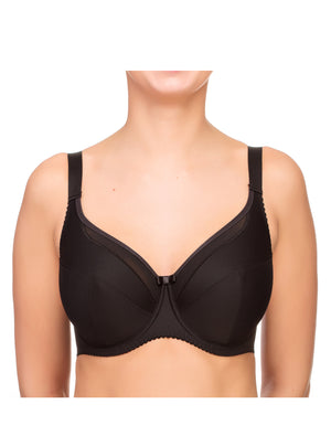 Lauma, Black Underwired Soft-cup Bra, On Model Front, 79100