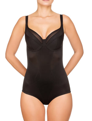 Lauma, Black Soft-cup Shapewear Bodysuit, On Model Front, 79480