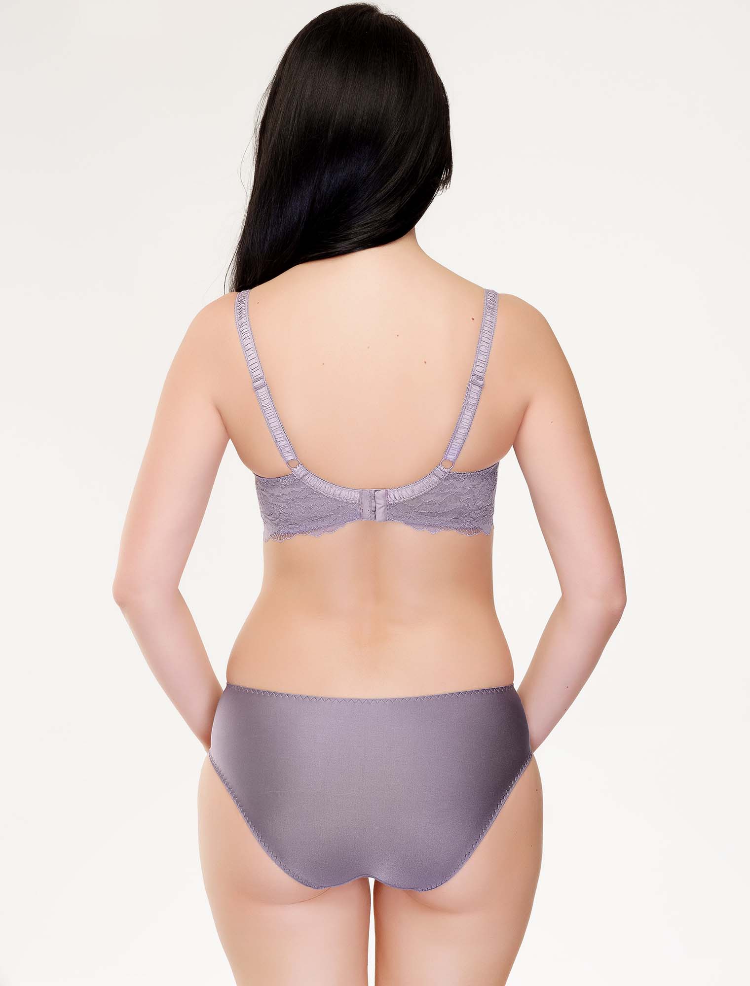Lauma, Light Violet Mid Waist Panties, On Model Back, 79J52
