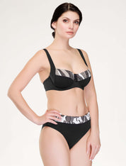 Lauma, Black Non-padded Bikini Top, On Model Front, 81J20