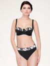 Lauma, Black High Waist Bikini, On Model Front, 91J51