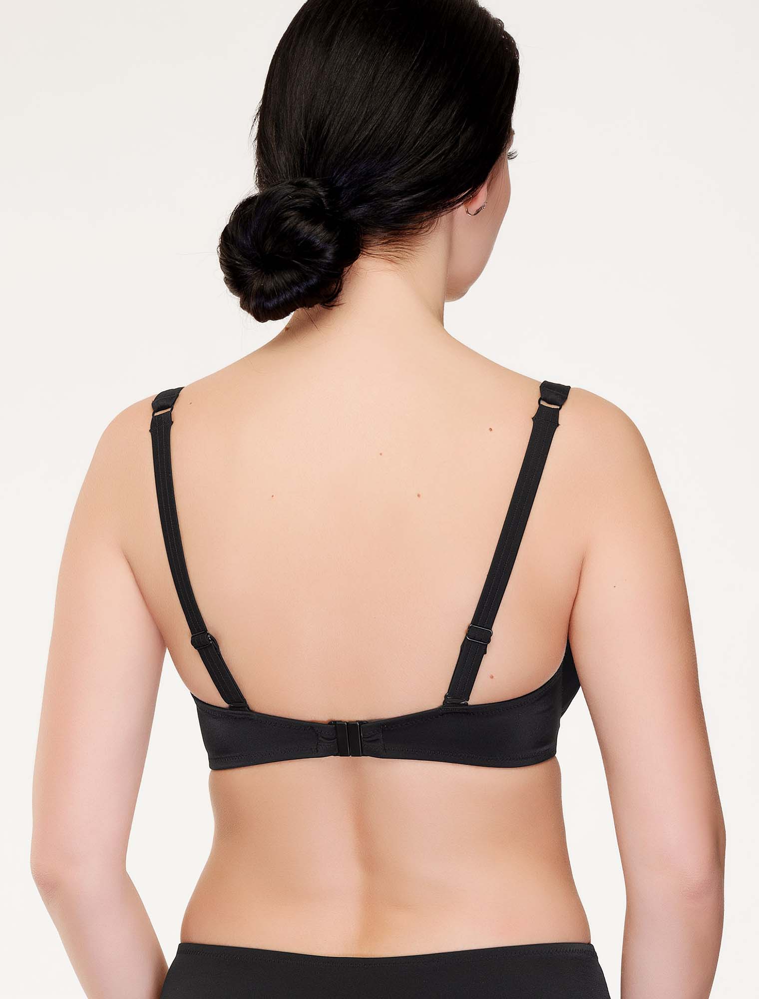 Lauma, Black Non-padded Bikini Top, On Model Back, 81J20