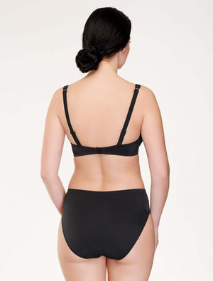 Lauma, Black Non-padded Bikini Top, On Model Back, 81J20