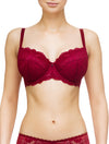 Lauma, Red Non-padded Lace Bra, On Model Front, 83G20