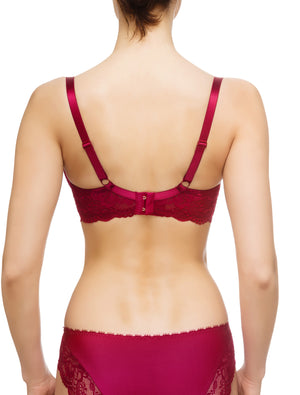 Lauma, Red Non-padded Lace Bra, On Model Back, 83G20