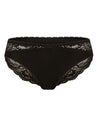 Lauma, Black Mid Waist Panties, On Model Front, 83G50