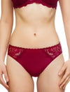 Lauma, Red Mid Waist Panties, On Model Front, 83G52