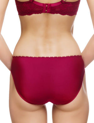 Lauma, Red Mid Waist Panties, On Model Back, 83G52