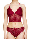 Lauma, Red Lace String Tanga, On Model Front, 83G60