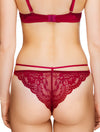 Lauma, Red Lace String Tanga, On Model Back, 83G61