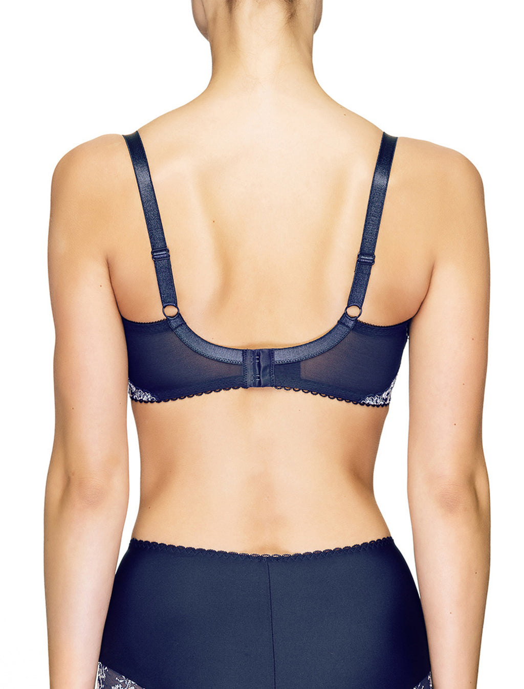 Lauma, Blue Half-padded Bra, On Model Back, 84H40