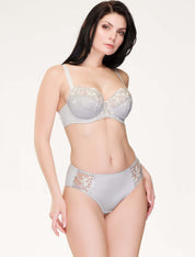Lauma, Light Grey Mid Waist Pnties, On Model Front, 84J52