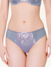 Lauma, Grey Embroiderd Lace String Panties, On Model Front, 84J61