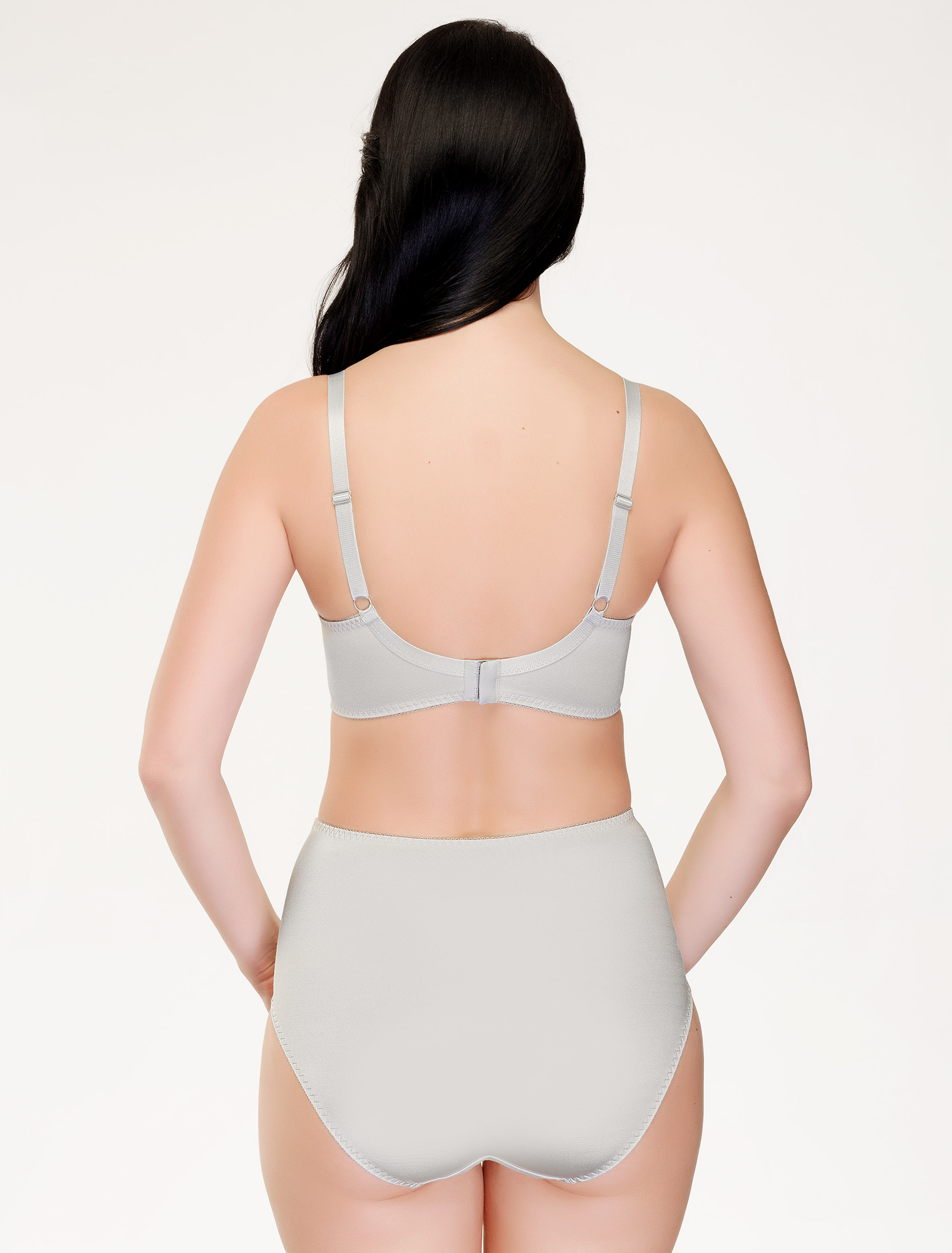 Lauma, Light Grey Half-padded Bra, On Model Back, 87J40