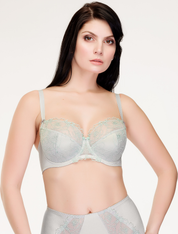 Lauma, Light Grey Half-padded Bra, On Model Front, 87J40