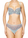 Lauma, Light Blue Lace String Briefs, On Model Front. 88H60