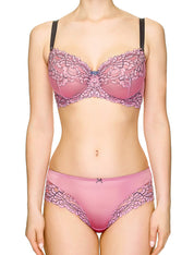 Lauma, Pink Lace Underwired Bra, On Model Front. 88H20