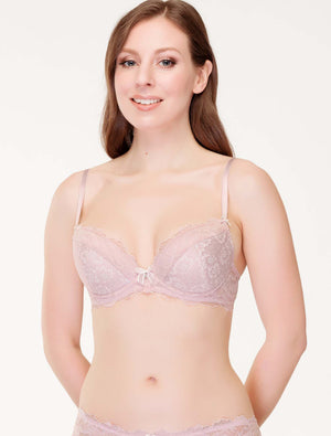 Lauma, Light Pink Push Up Bra, On Model Front, 89J10