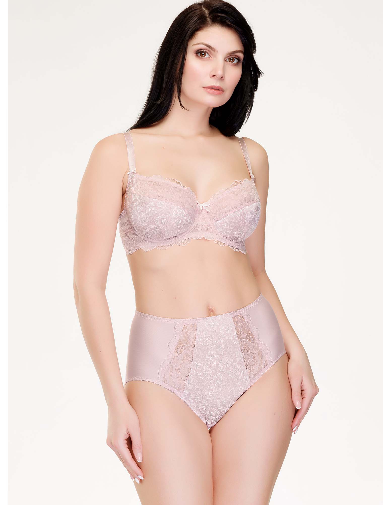 Lauma, Light Pink High Waist Panties, On Model Front, 89J51