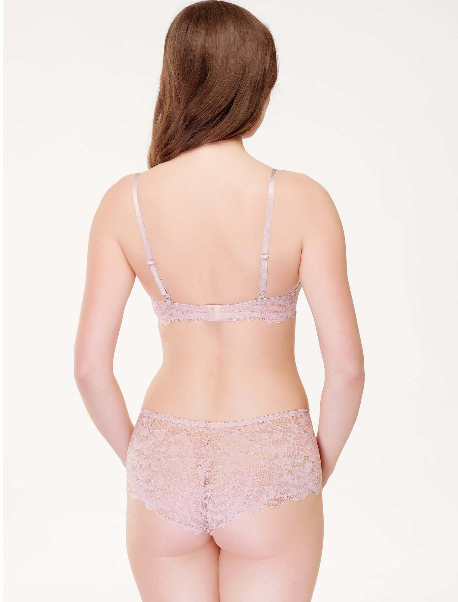 Lauma, Light Pink Moulded Push Up Bra, On Model Back, 89J35