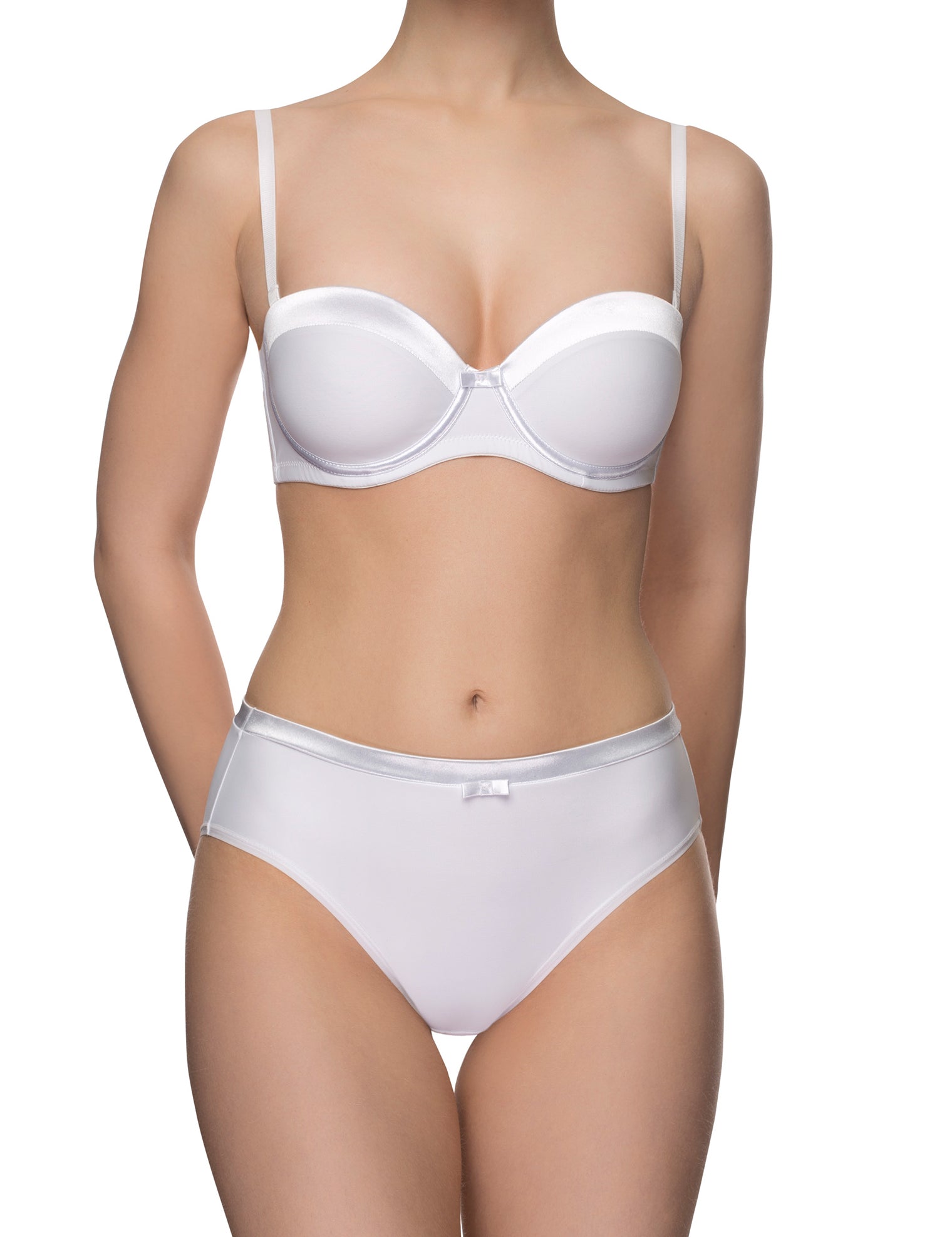 Lauma, White High Waist Panties, On Model Front, 99C41