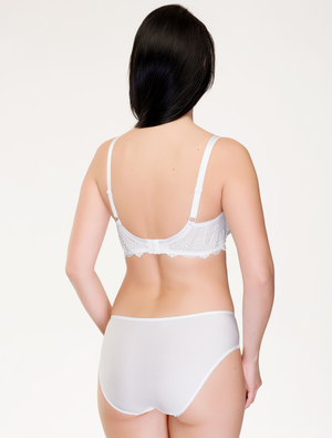 Lauma, White Mid Waist Panties, On Model Back, 90J52