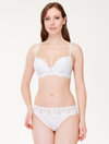 Lauma, White Lace String Briefs, On Model Front, 90J60
