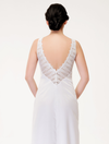 Lauma, White Night Dress With Lace, On Model Back, 90J91