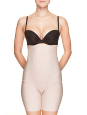 Lauma, Beige High waist Shapewear Shorts, On Model Front, 91B58