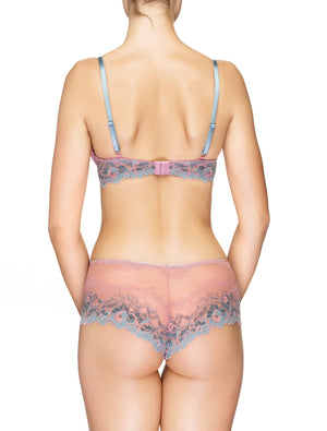 Lauma, Lilac Lace Plunge Push-Up Bra, On Model Back, 91H11