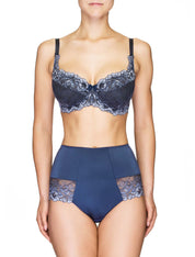 Lauma, Blue Half-padded Lace Bra, On Model Front, 91H40