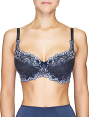 Lauma, Blue Half-padded Lace Bra, On Model Front, 91H40