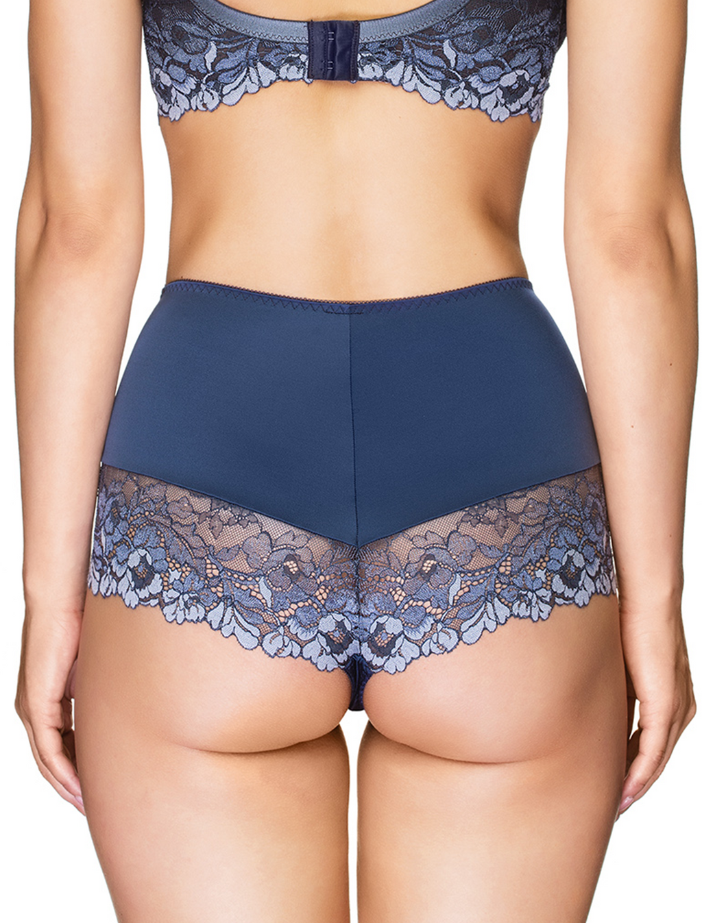 Lauma, Blue High Waist Panties, On Model Back, 91H51