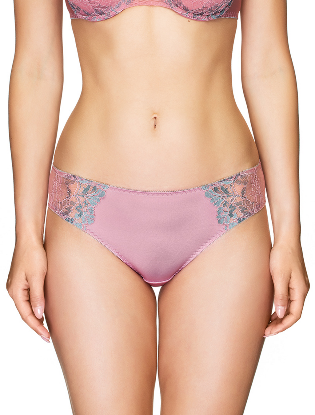 Lauma, Lilac Mid Waist Panties, On Model Front, 91H52
