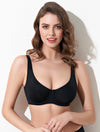 Lauma, Black Underwired Moulded Soft-cup Bra, On Model Front, 92H35