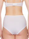 Lauma, White Mid Waist Cotton Shorts Panties, On Model Back, 92J70