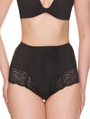Lauma, Black Cotton High Waist Panties, On Model Front, 95J51